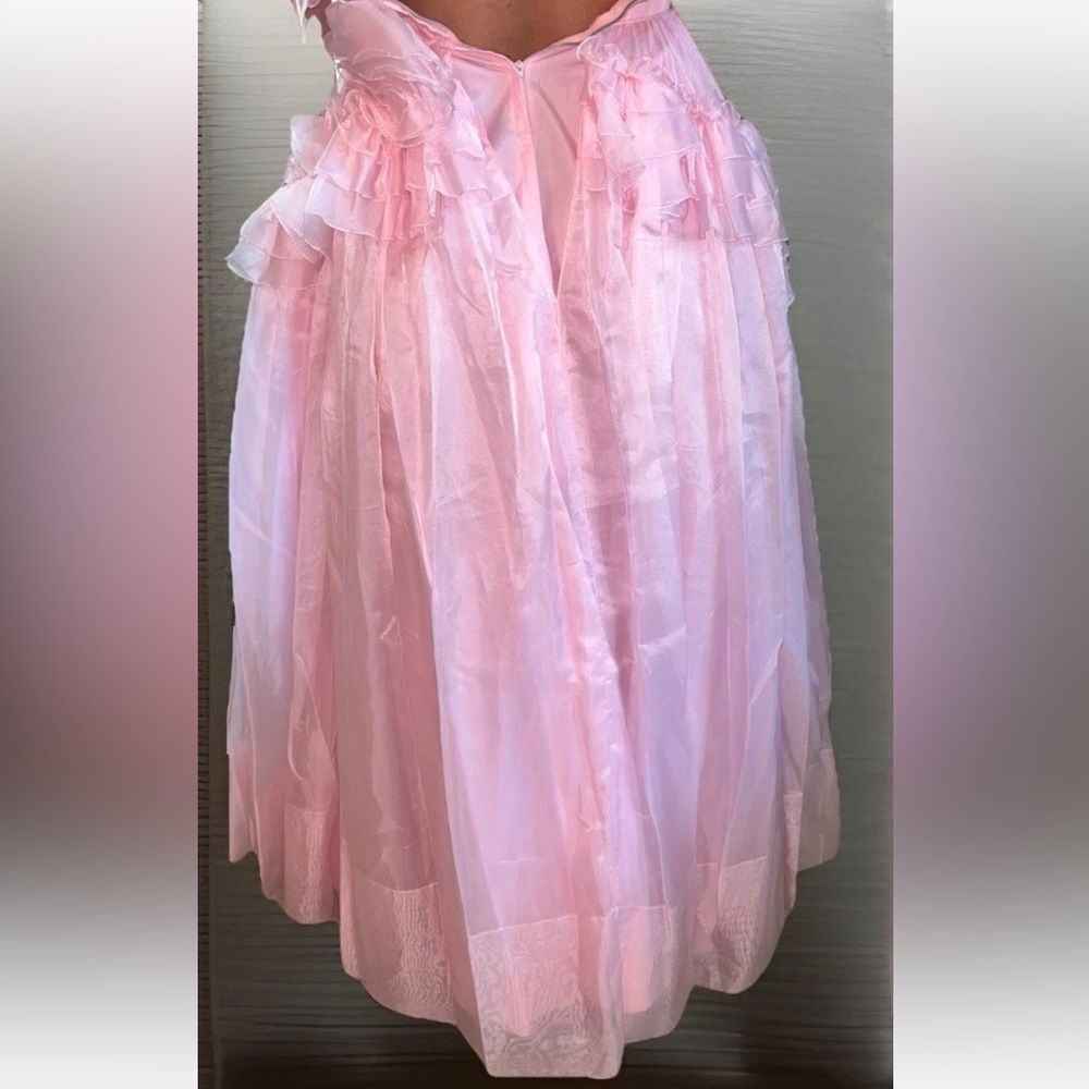 Vintage 1950s-1960s Era Mike Benet Dress Pink Ballgown 6 - Picture 11 of 14